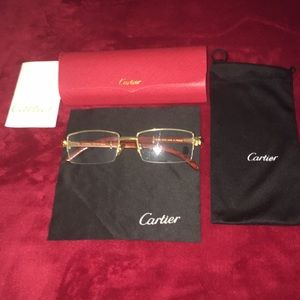 Mens Cartier half rim glasses